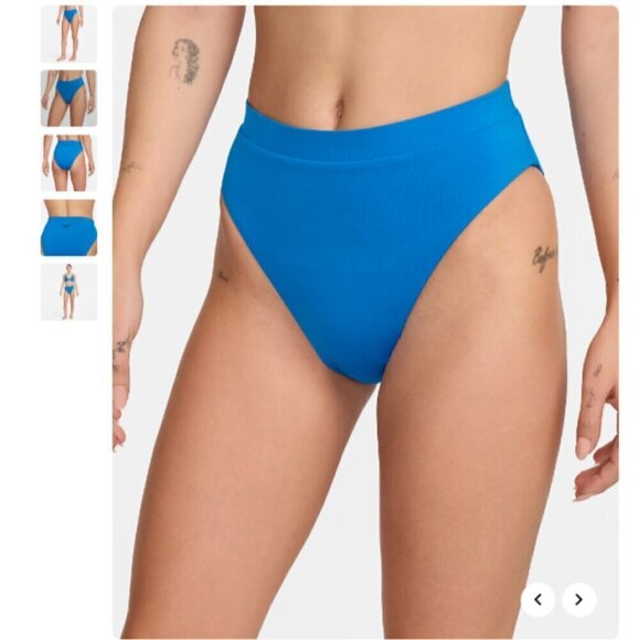 Nike Essential Women's High-Waist Olympian Blue Swim Bottom Size XXL 2XL - Picture 2 of 3